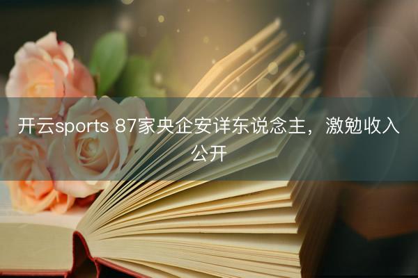 开云sports 87家央企安详东说念主，激勉收入公开