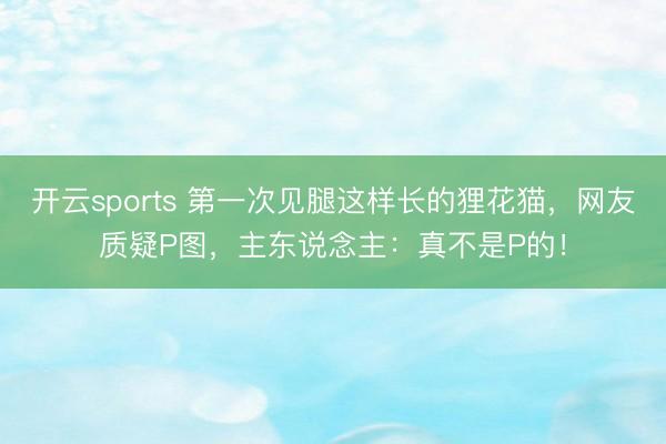 开云sports 第一次见腿这样长的狸花猫，网友质疑P图，主东说念主：真不是P的！