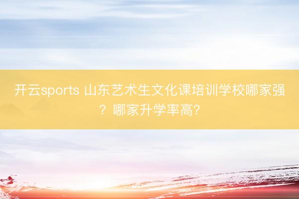 开云sports 山东艺术生文化课培训学校哪家强？哪家升学率高？