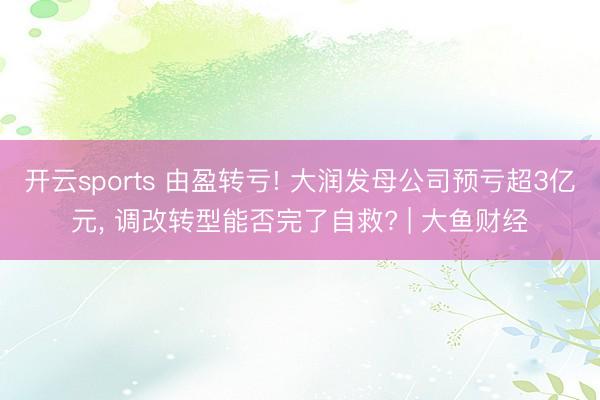 开云sports 由盈转亏! 大润发母公司预亏超3亿元， 调改转型能否完了自救? | 大鱼财经